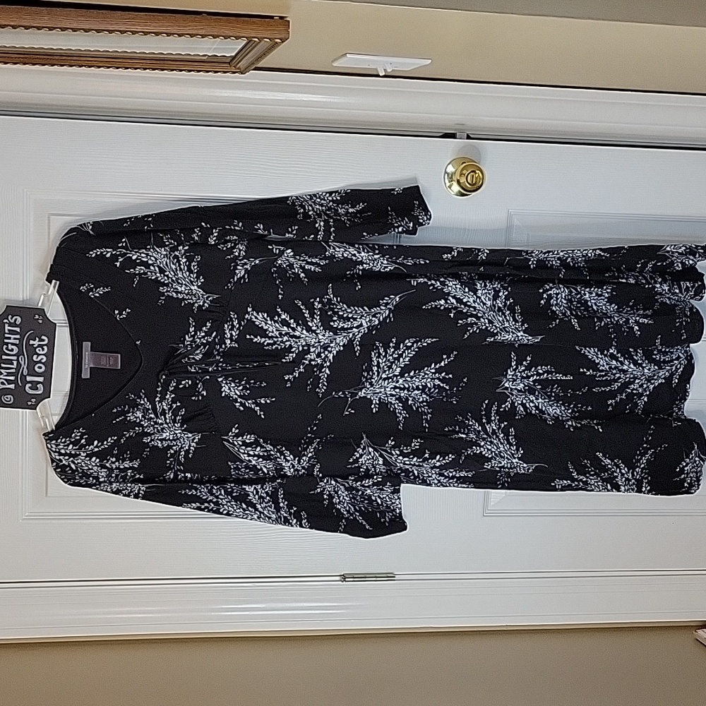 Liz Claiborne Medium Dress Black White